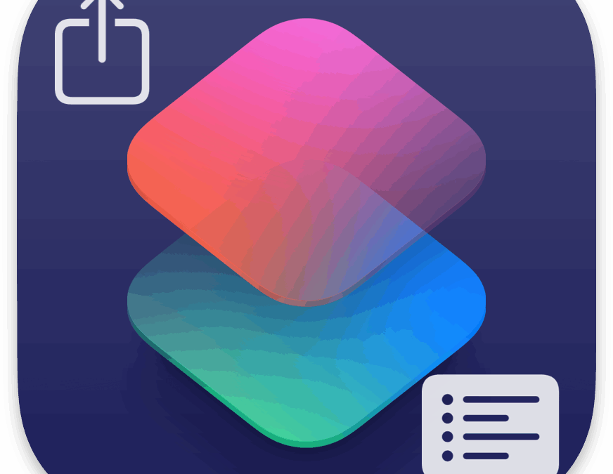 List of Default Sharing Actions for iOS Shortcuts